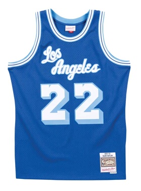 正品MN复古湖人队 贝勒 22号蓝色 NBASW球迷版球衣