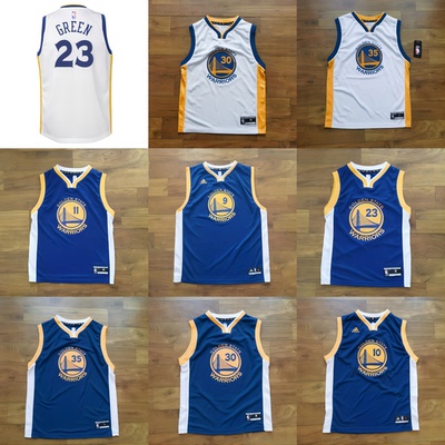 正品NBA勇士队库里 伊戈达杜兰特格林汤普森巴恩斯儿童青少年球衣