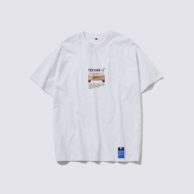 Texture-Q 工作台图案白色Tee恤