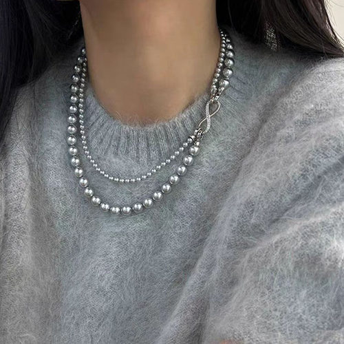 8字珍珠手链项链扣头毛衣链扣子