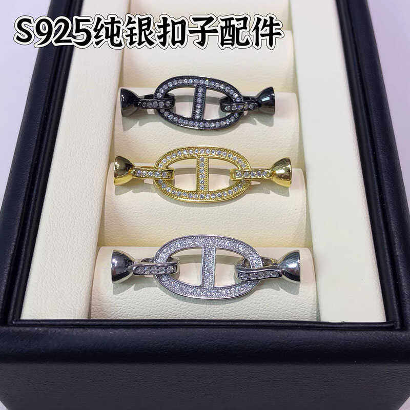 S925纯银通体diy收尾扣