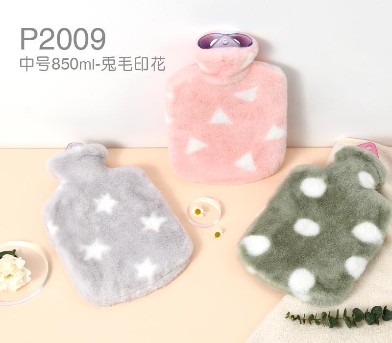天虹暖P1915热水袋PVC灌水加水热水袋中号850ml暖手宝