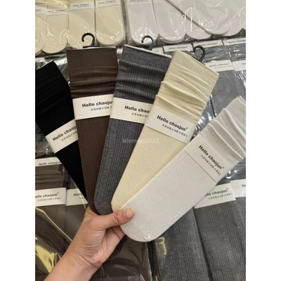 竖条纹新款纯色秋季女袜诸暨袜业