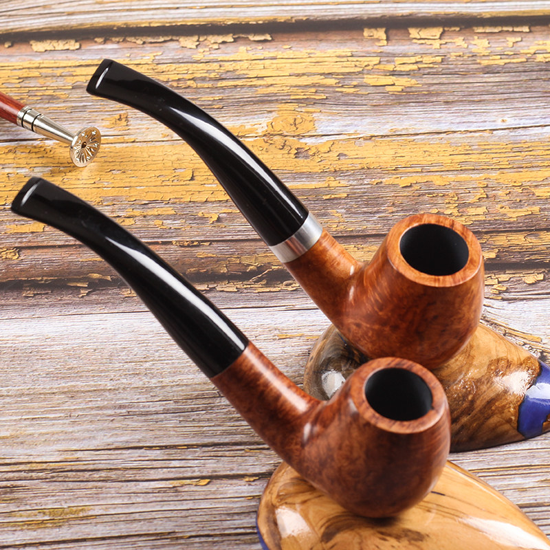 石楠木烟斗原木手工老式实木烟丝斗男士活性碳过滤斗便携可拆卸