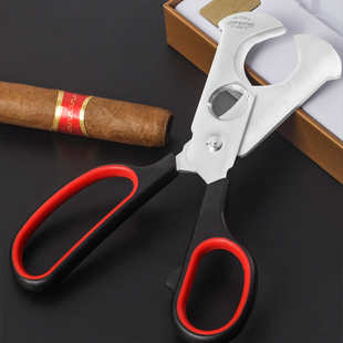 季风雪茄专用剪不锈钢金属老式雪茄双刃剪刀雪茄剪烟器烟具配件
