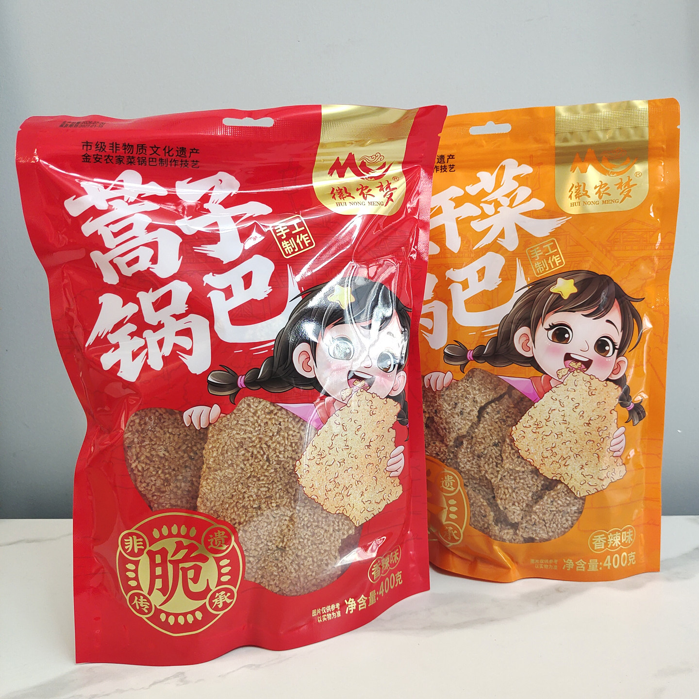 徽农梦农家脆锅巴手工制作非油炸图片