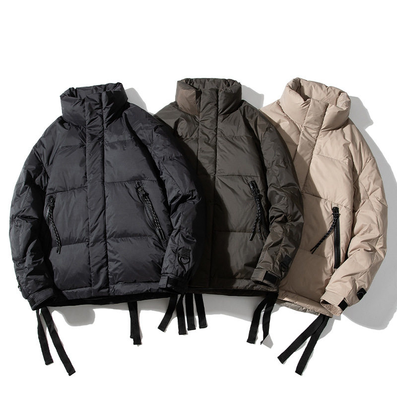 都市男装|立领基础羽绒服上衣外套纯色加厚羽绒服男