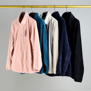 男女款 立领抓绒衣秋冬百搭摇粒绒保暖外套夹克内胆珊瑚绒外贸家居