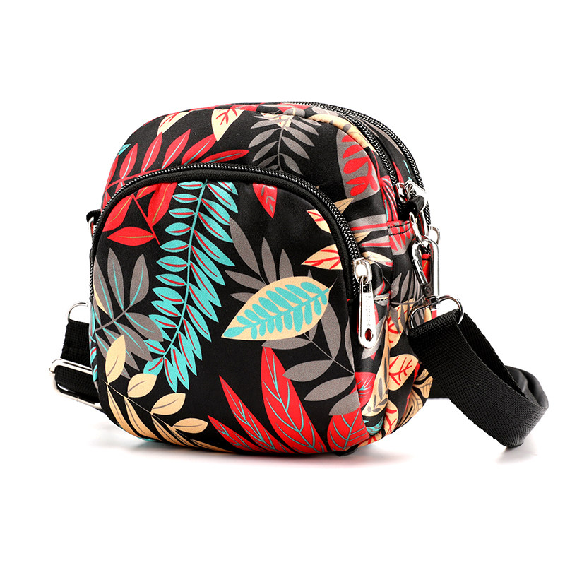 小包包夏天百搭时尚斜挎单肩包民族风印花轻便防水尼龙手机零钱包