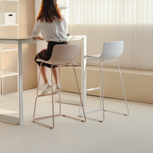 吧台椅现代简约吧台凳高脚凳家用吧椅北欧酒吧椅靠背创意高脚椅子