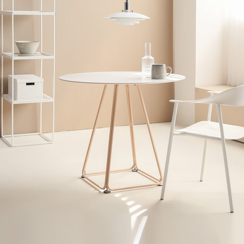 轻奢岩板餐桌小户型高颜值洽谈桌