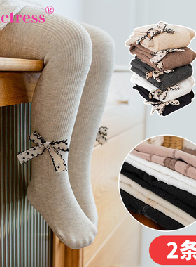 儿童连裤袜秋冬季薄绒款打底袜女宝宝洋气保暖踩脚棉袜女童袜子潮