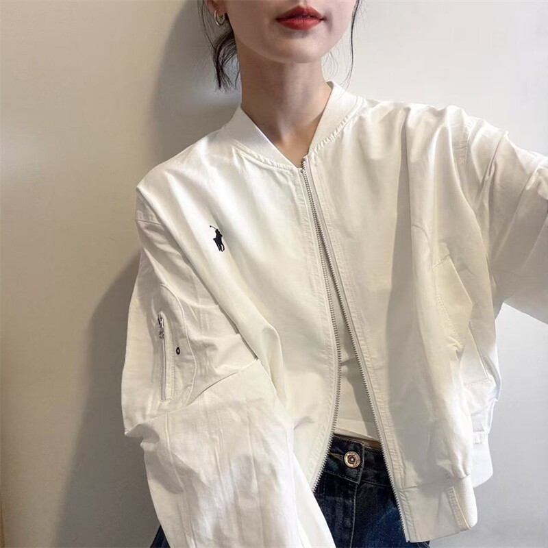 欧洲站2026早春新款欧货时尚刺绣标宽松立领休闲棒球服短外套潮女