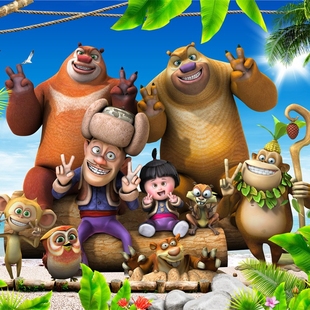 儿童房间壁纸男孩卧室卡通壁画熊出没墙布3d钢铁侠超人主题墙纸8d