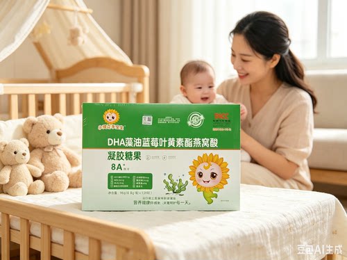 小葵花乖宝宝DHA藻油蓝莓叶黄素酯燕窝酸凝胶糖果120粒学生儿童8A