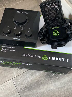 二手midiplus迷笛rs外置声卡莱维特电容麦克风话筒套装包调试机架