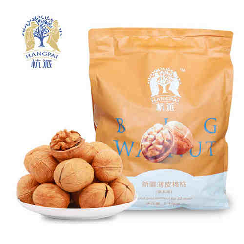 杭派新疆薄壳大核桃2450g装礼袋装纸皮核桃熟核桃包邮坚果炒货