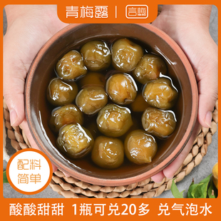 配料简单青梅露汁梅子露带果浓缩原浆兑气泡水酒发酵酸甜诏安特产