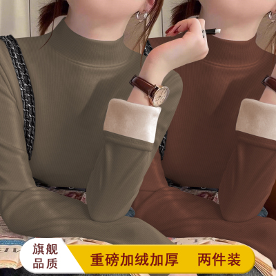 加绒独特漂亮打底衫女半高领