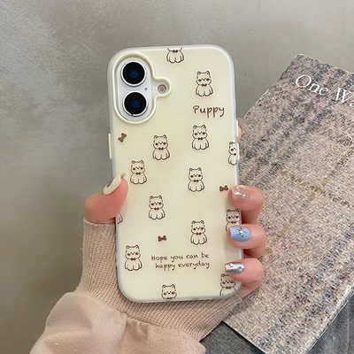 卡通西高地适用K50红米K70/K80小米17/15手机壳K60新款K90韩系NOTE13/14全包11防摔12turbo可爱CIVI4PRO女款