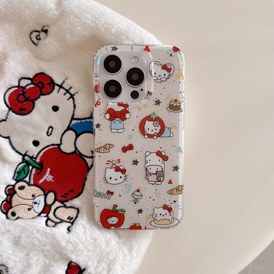 头套kitty适用K80小米14/15手机壳红米K60新款K50高级双层K70至尊版可爱NOTE13卡通12防摔11保护套K40PRO女款