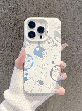 多啦A梦适用iphone14/15promax苹果15手机壳iPhone13新款12硅胶16全包大孔14pro防摔xr可爱xs卡通78plus男女