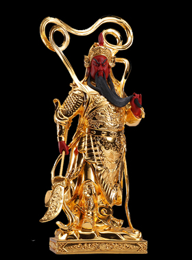 伽蓝韦陀左右护法台湾贴金佛像