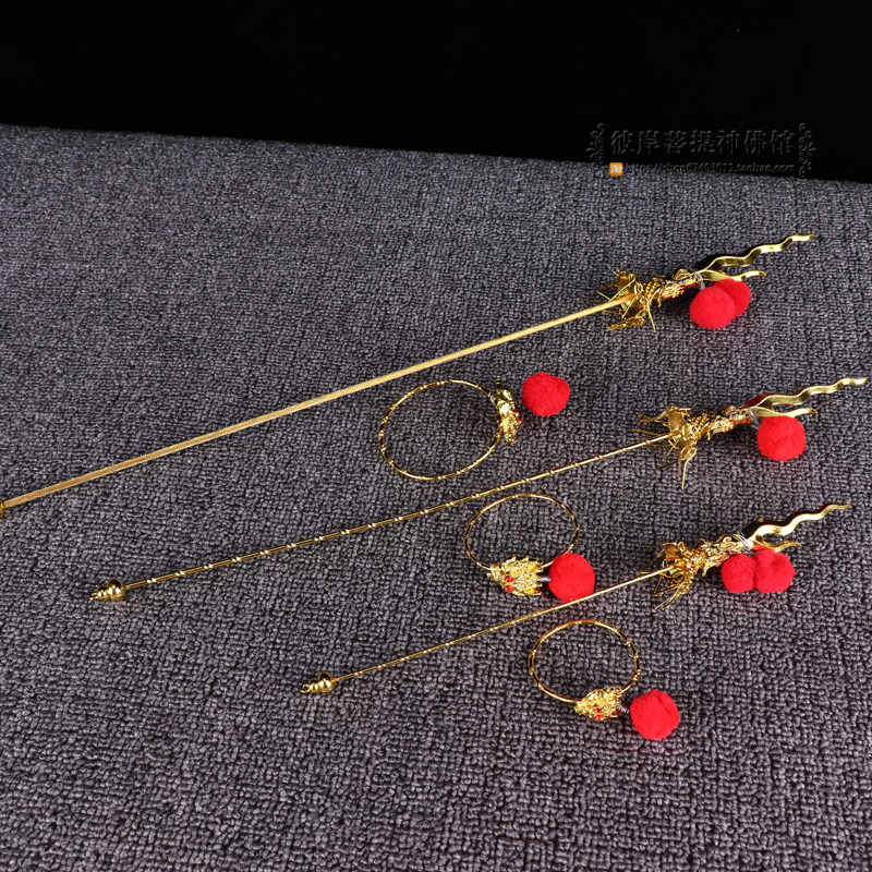 火尖枪 哪吒三太子兵器火尖枪 乾坤圈  红缨枪 神像法器配件