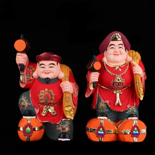 大黑天财神像招财摆件护法神财神树脂居家大黑天佛像