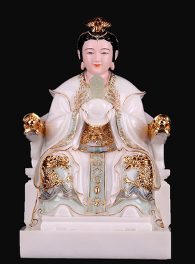 泰山娘娘碧霞元君居家汉白玉新品