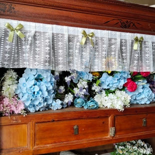 15cm蕾丝窗帘头幔帘头窗帘幔自粘魔术贴头幔飘窗眉头帘短帘装 饰窗