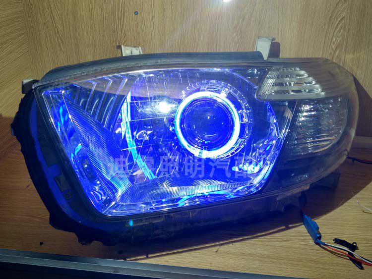 适用于汉兰达大灯总成改装海5LED透镜氙气灯天使眼恶魔眼日行灯