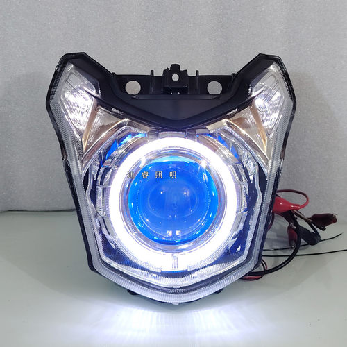 适用豪爵DKS150 HJ150-21大灯总成改装LED大灯透镜天使眼氙气灯