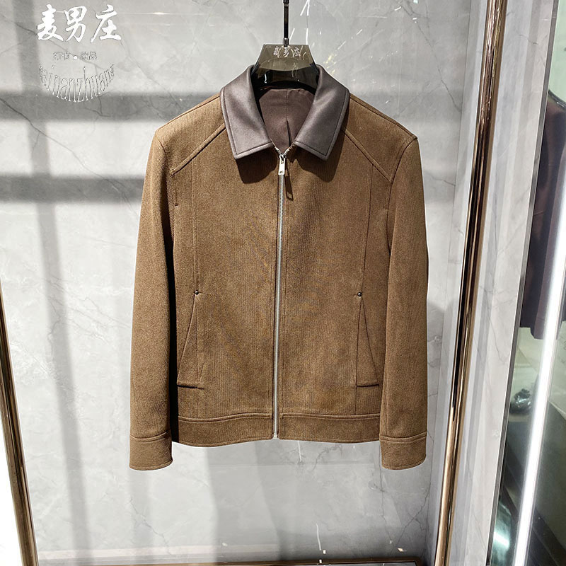 欧货潮牌男士26秋冬新款个性拉链长袖夹克外套舒适轻奢简约短款爆