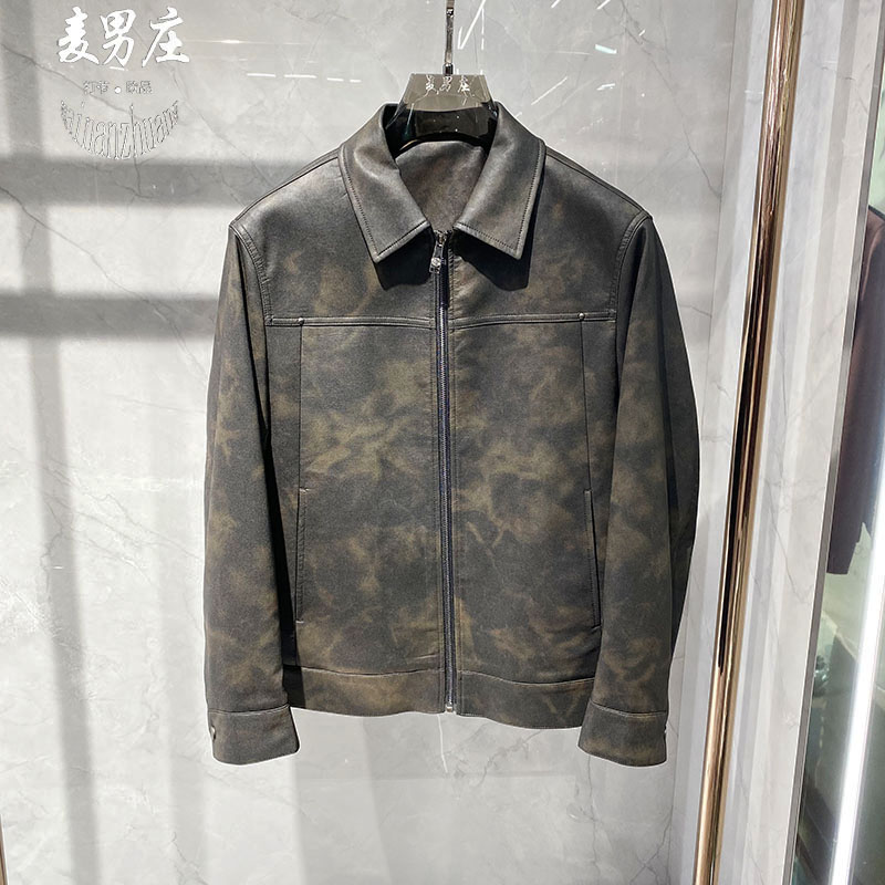 欧潮男士26秋冬新款迷彩个性白鸭羽绒服外套短款长袖保暖轻奢流行