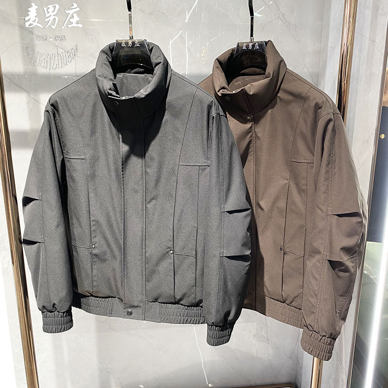 冬季男士立领可翻鸭绒保暖夹克
