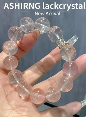 天然水晶粉水晶手链女