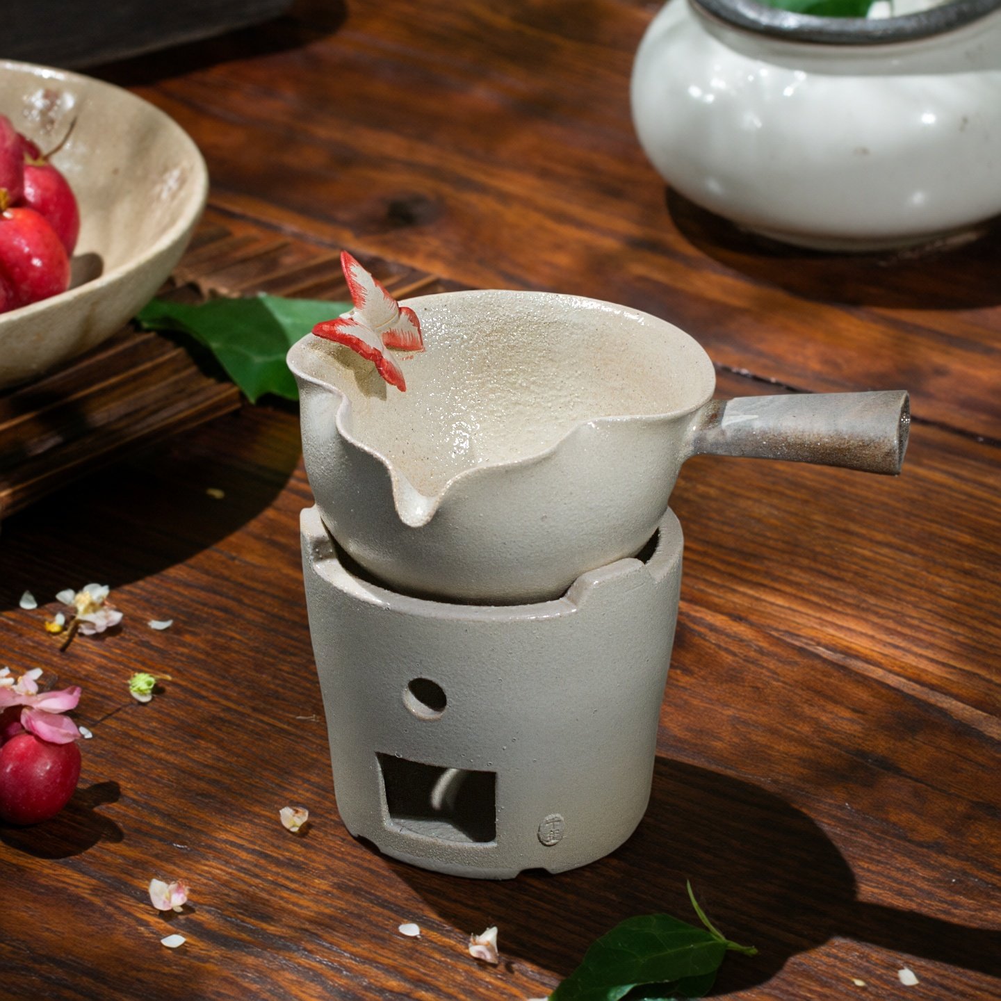 户外粗陶瓷煮茶壶家用侧把陶壶明火酒精炉露营围炉煮茶套装耐高温,餐饮具,煮茶炉,淘宝优惠券,粉丝福利购,淘宝优惠卷