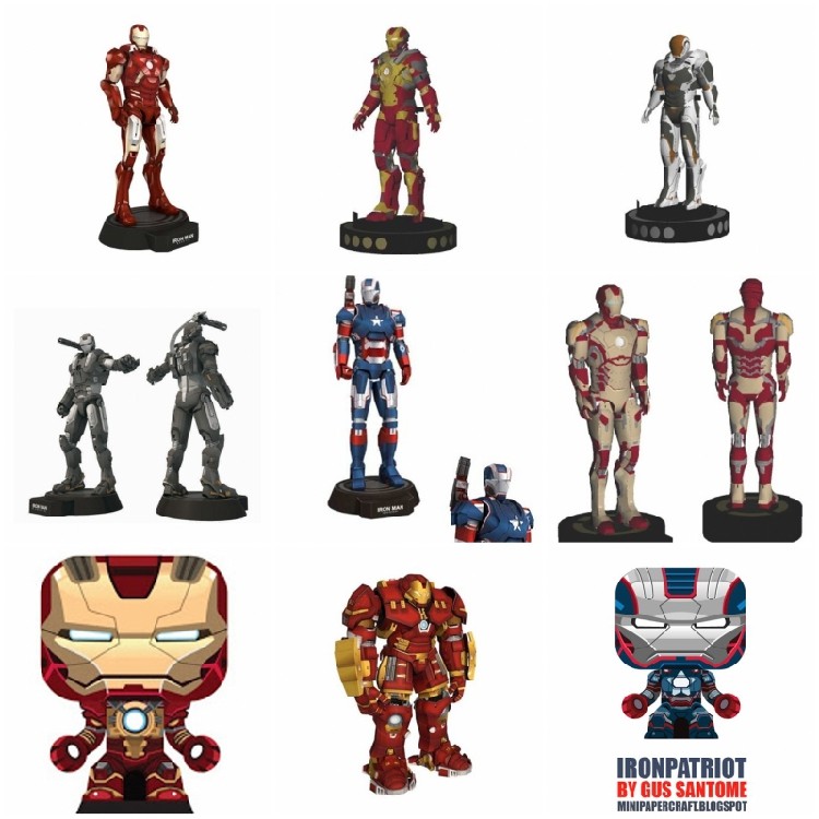 钢铁侠系列机甲铁人马克纸模关节可动3d折纸手工diy拼装益智模型