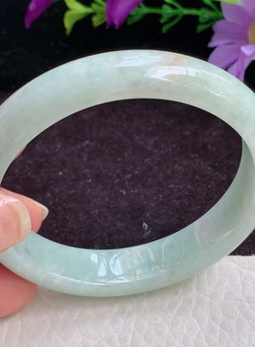 ll实拍53*49*12*6.8贵妃镯天然缅甸翡翠手镯珠宝蛋形玉镯子玉手环