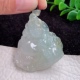 lz实拍特色黄翡缅甸翡翠精雕冰种开心弥勒佛吊坠44.6 38.5 12.5mm