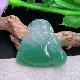 财爷玉项坠 6缅甸天然翡翠冰润半山水财神爷 sx实拍32.8 34.5