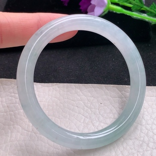 缅甸翡翠玉手镯冰润圆条玉手环 8.2美人镯 叮当镯 7.8 nc自然光53