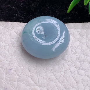 lz实拍缅甸翡翠A货紫罗兰饱满平安扣 面包扣玉扣玉吊坠20*6.5mm