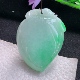 14.5天然缅甸翡翠飘阳绿桃子 zen自然光48 36.8 祝福大寿桃玉吊坠