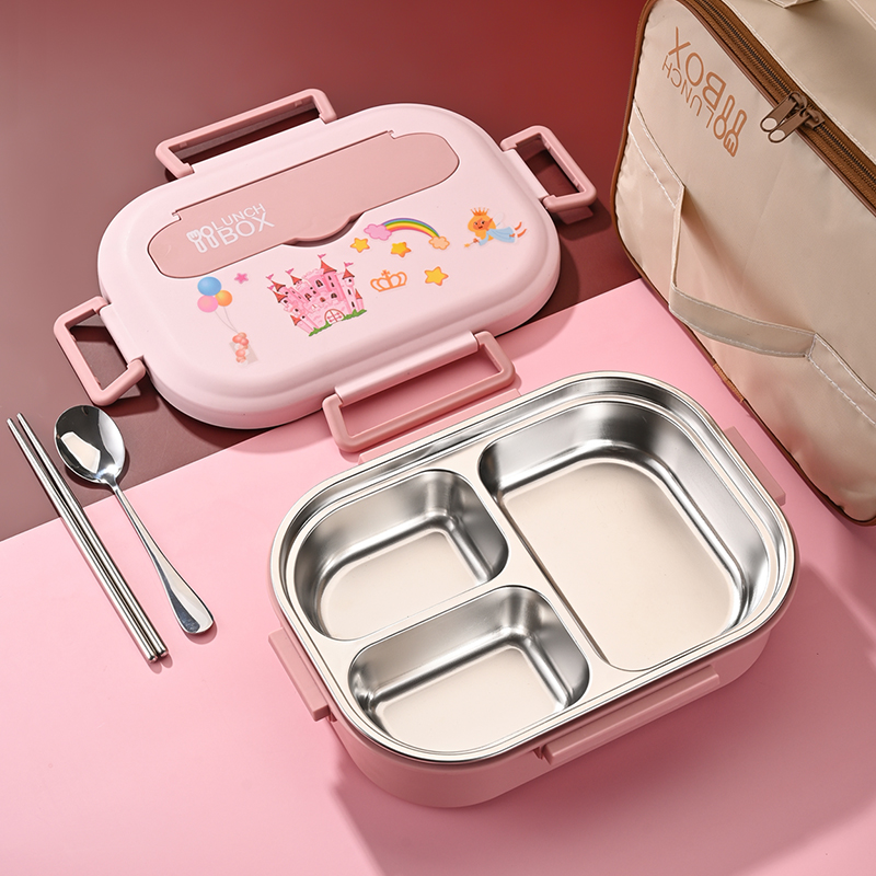 同款304不锈钢饭盒学生便当盒