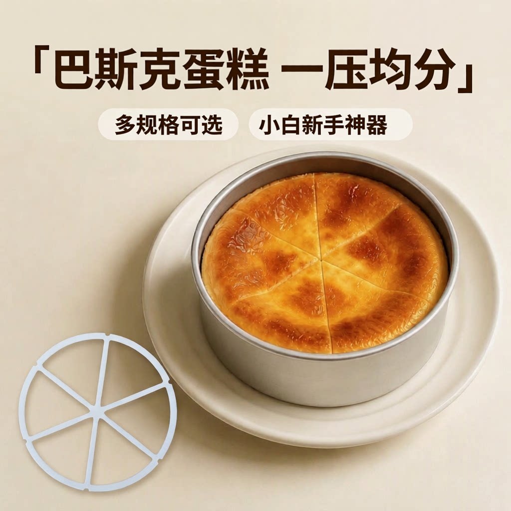 巴斯克蛋糕分块分割器慕斯烘焙翻糖模具懒人小白分块定位无手柄款