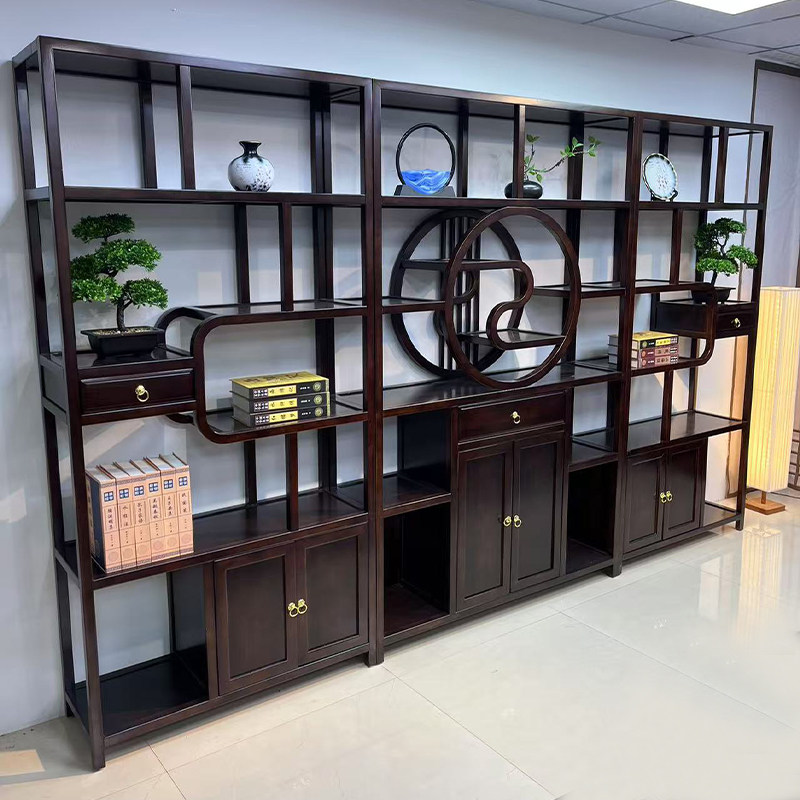 新中式金花梨木博古架
