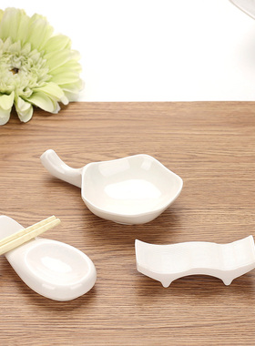 白色筷子架密胺餐具摆台筷托酒店饭店筷架托汤勺托多用筷架创意