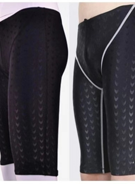 NSA拼接二代鲨鱼皮 专业五分泳裤有5XL速干平角中腿游泳裤潮